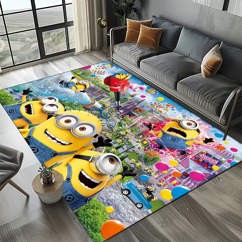 Kawaii Despicable Me Minions Cartoon Rug Carpet for Living Room Bedroom Home Decor,kid Game Non-slip Decoration for Sofa Doormat