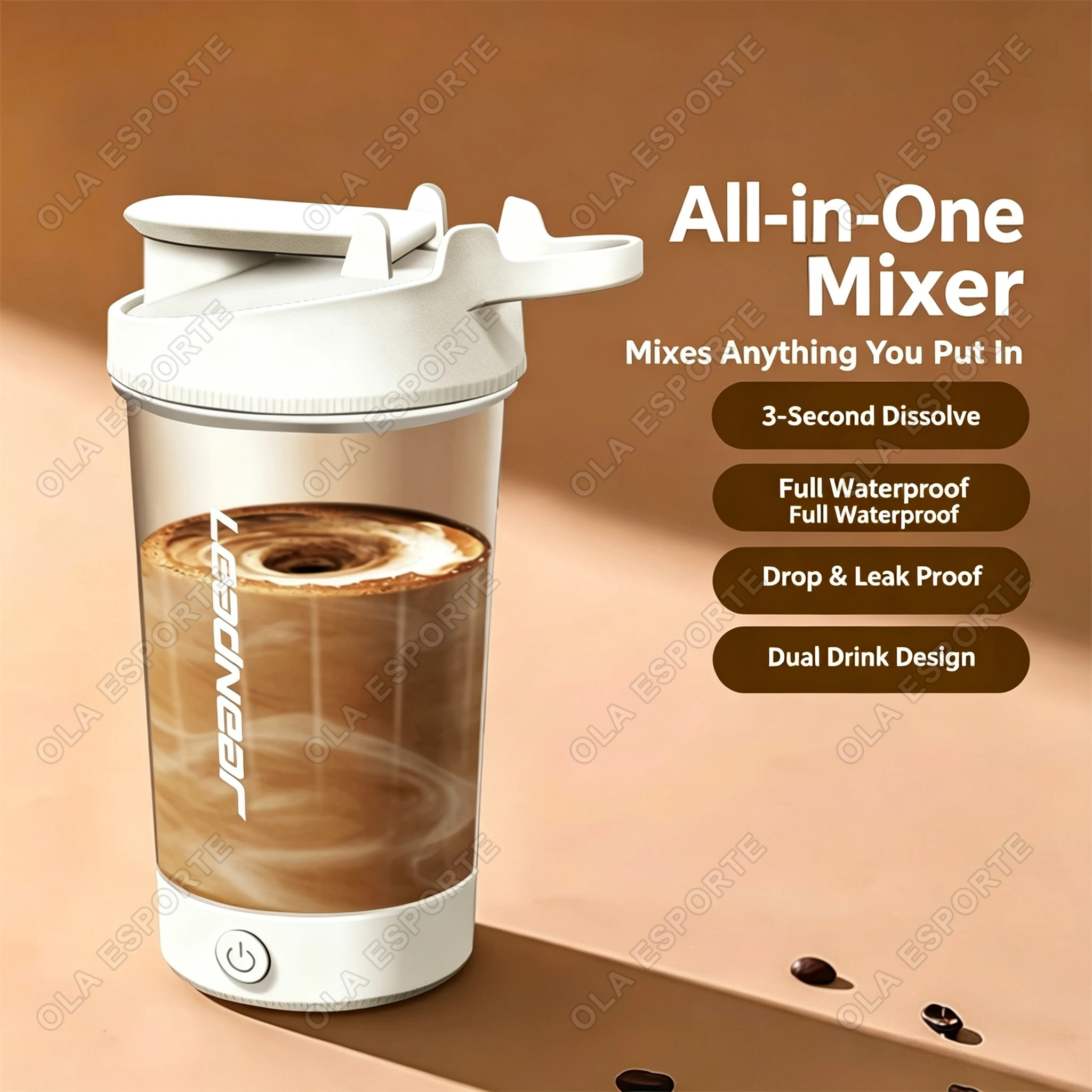 Automatic Mixing Cup With Mobile Phone Holder Suitable For Protein Shakes Coffee Meal Replacement Drinks Portable Sports Shakers