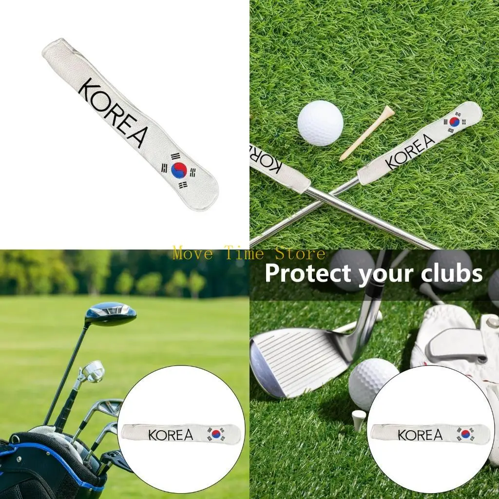 92ME PU Golfs Club Protector Waterproofs Flags Pattern Alighment Headcover