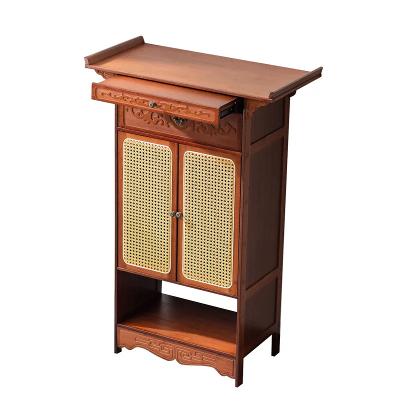 CX new Chinese rattan noodle supply table household incense case God of Wealth Buddhist platform Shentai supply cabinet