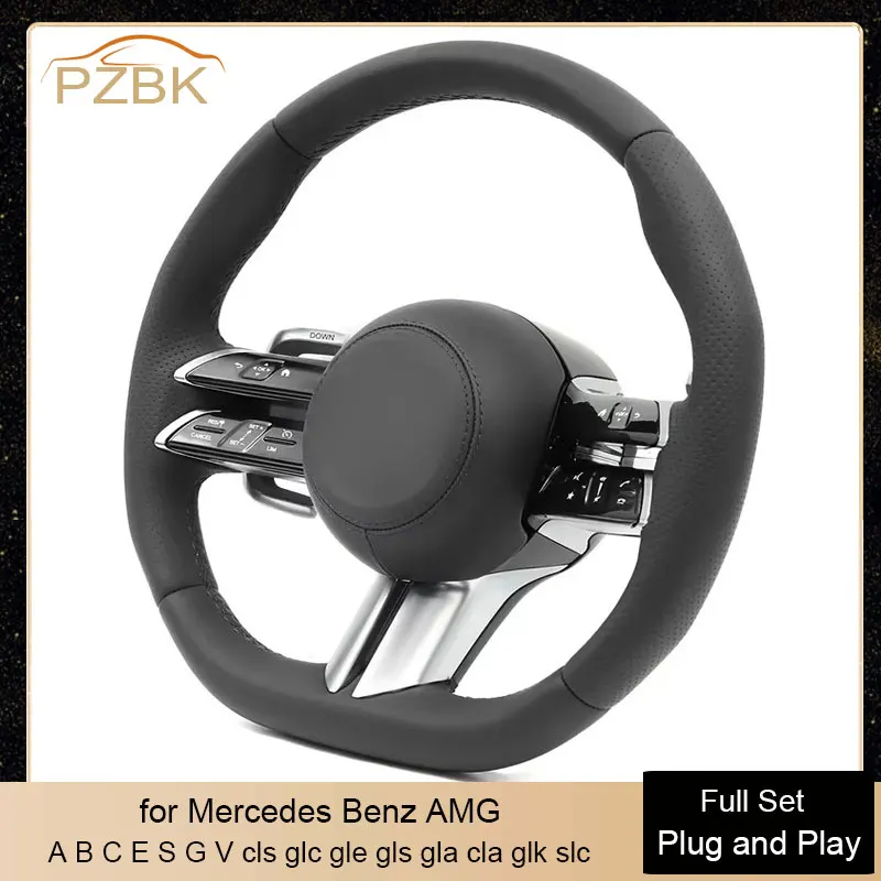

Real Leather Car Steering Wheel for Mercedes Benz AMG Cls Glc Gle Gls Gla Cla W167 W177 W190 W204 W205 W206 W213 W217 W222 W223