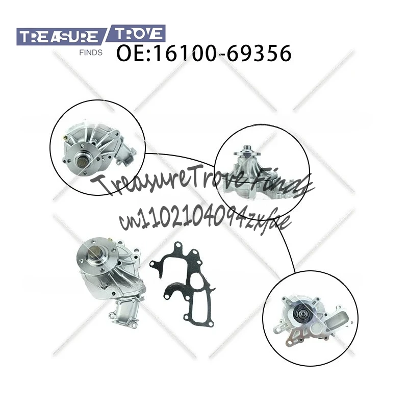 مناسبة لتويوتا لاند كروزر برادو SUV (J12) 2002-2010 مضخة مياه نظام التبريد 16100-69356