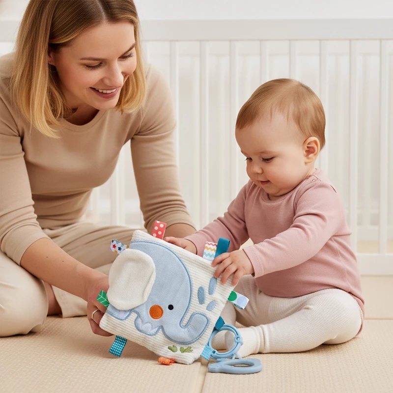 

Montessori The baby elephant soothing towel toy is a specially designed lullaby for infants and toddlers soft and skin-friendly