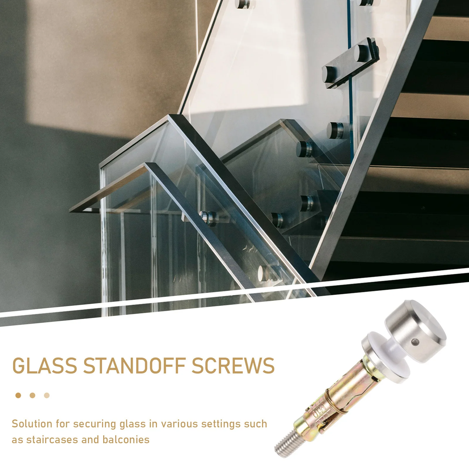 2 قطعة مشبك زجاجي متين درابزين مسامير المواجهة سهلة التركيب لشرفات الدرج دعم آمن زجاج المشبك درابزين قوس