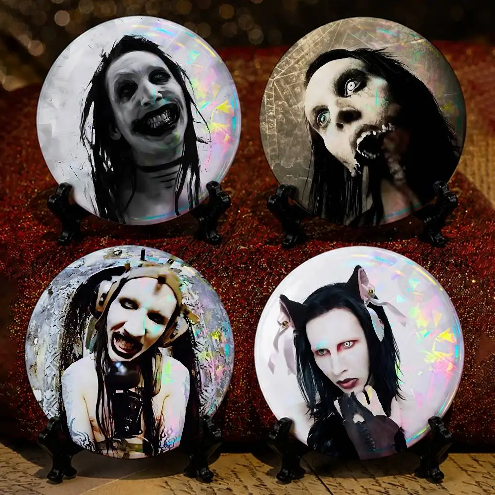 M-MarilynS M-MansonS 32/44/58mm Handmade Pins Round Brooch Badge Backpacks Clothes Jewelry Gifts