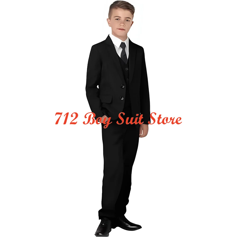 Classic Boys Suit 3 Piece Slim Fit Tuxedo Formal Dresswear Kids Outfits for Boy 2-16 Years Children