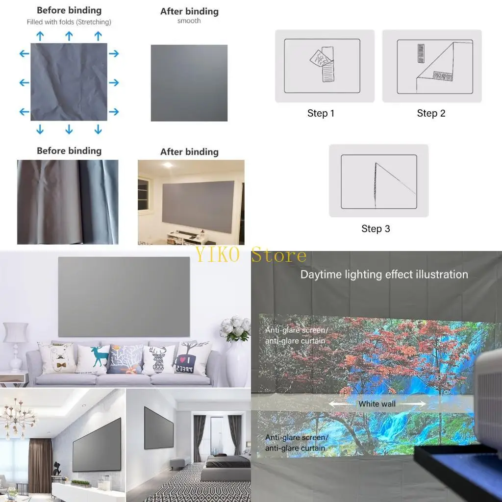K32C Portable Projector Screen With Optical Coating 16:9 Format Wrinkle Resistant
