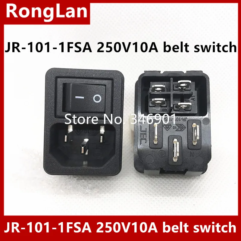 [SA]JEC AC AC outlet triangle combo socket combination with black switches JR-101-1FSA--50pcs/lot