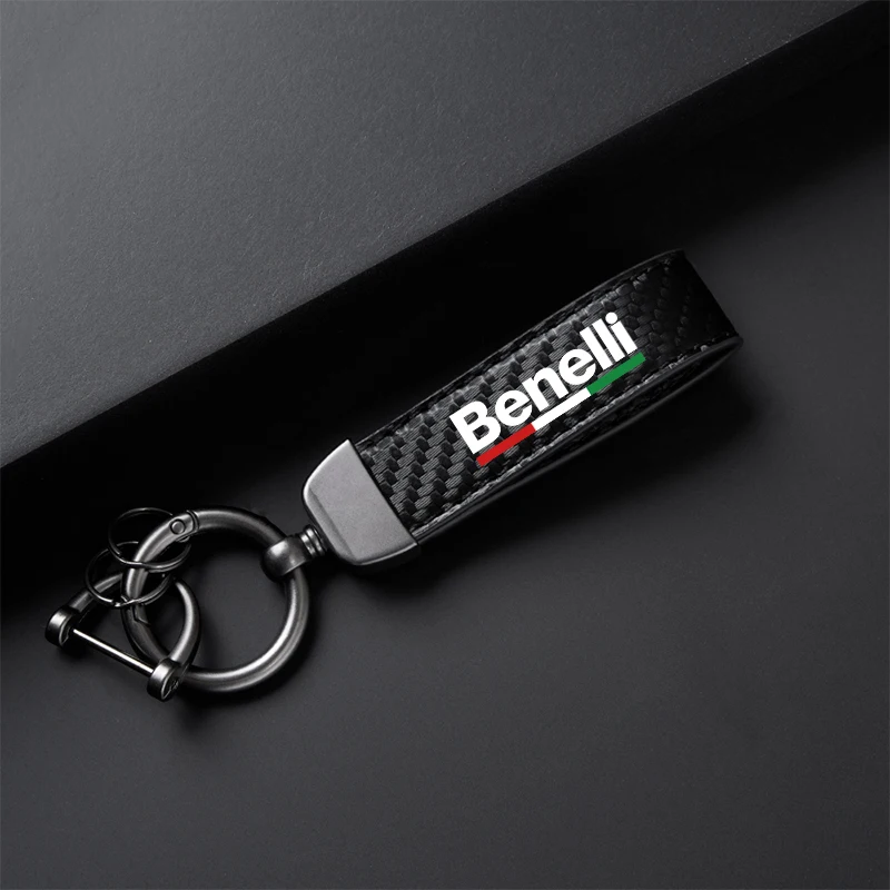 High-Grade Carbon Fiber Motorcycle Keychain Holder Keyring for Benelli imperiale 400 TRK502 BN302 TNT125 300 BJ600