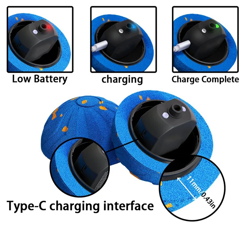 

ABKS-Bite Resistant Smart Dog Ball Rechargeable Wear Resistant Dog Bouncing Ball With Light Automatic Moving Ball