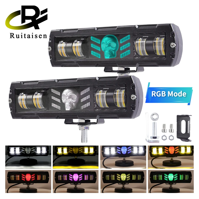 6 Inch LED Work Light Bar 12V-48V Offroad Driving Running Light fog lights  Waterproof for Motorcycle 4X4 ATV SUV Truck Tractor