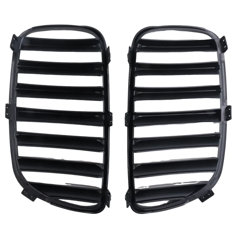 

1Pair Shiny Black Front Grille Bumper Kidney Grille Parts For BMW E83 X3 LCI Facelift 2007-2010