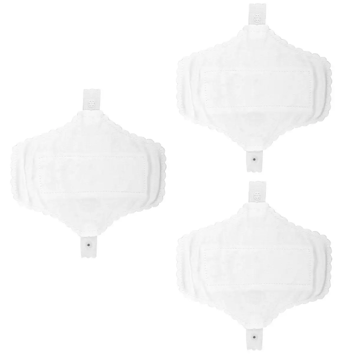 3Pcs Washable Sanitary Pads Reusable Cotton Menstrual Pads Thin Breathable Safe Healthy Hidden Button Secure Fit Eco