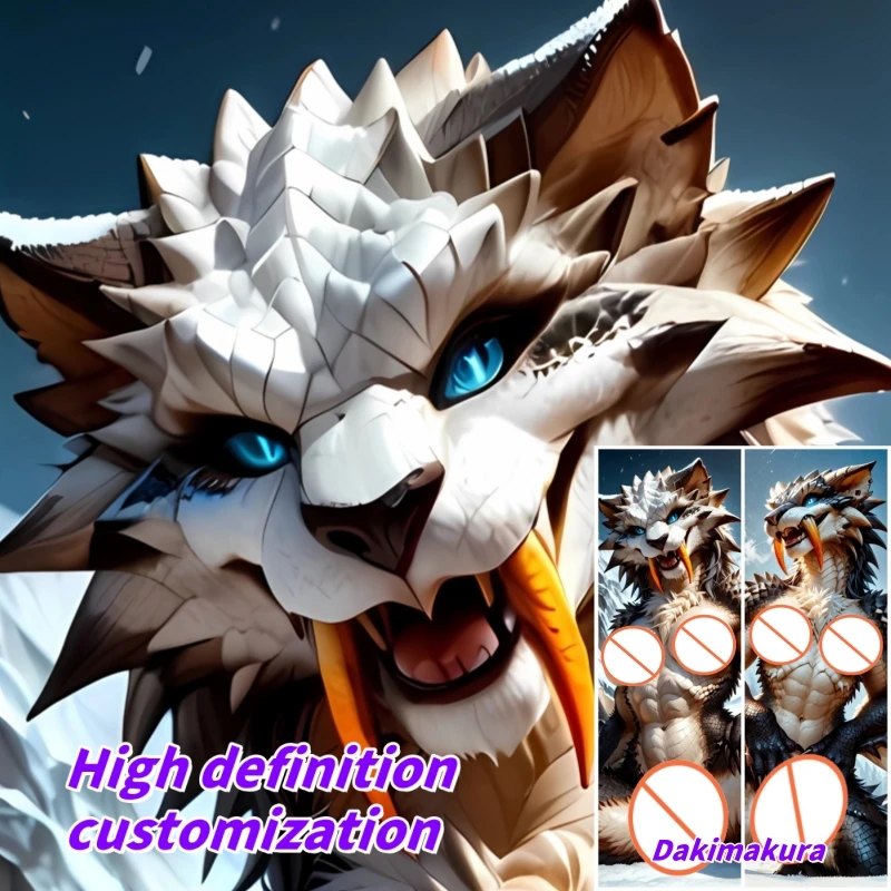 

Dakimakura Anime Pillow Case Animal Orc Girl Double-sided Print Of Life-size Body Pillowcase Can be Customized