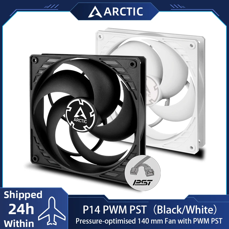 ARCTIC P14 PWM PST 140mm Case Fan with PWM Sharing Technology (PST), Pressure-optimised, Quiet Motor, Fan Speed: 200–1700 RPM