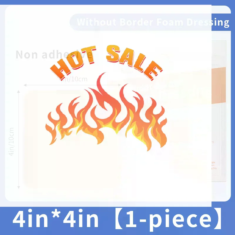 

Foam Non-Adhesive Dressing Wound Dressing Sterile Bedsore Healing Pad Patch Wound Care 10cmx10cm