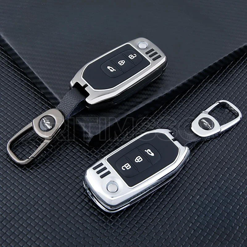 

Alloy Car Flip Key Case Cover for Renault Kadjar Captur Megane Sandero Stepway Logan Clio 5 Arkana Shell Keychain Accessories