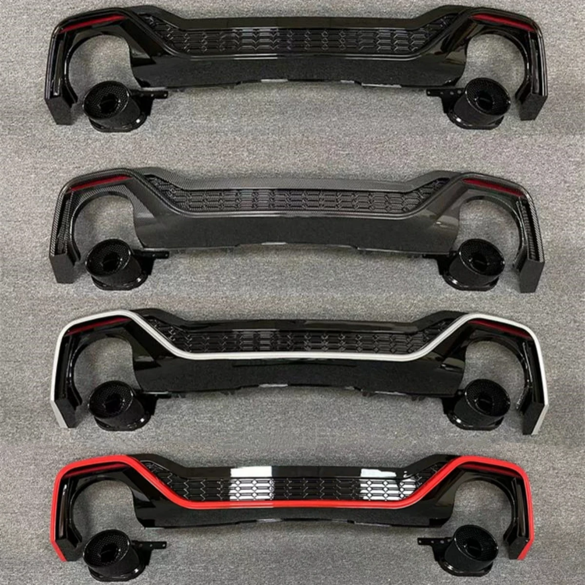 

rear lip exhaust For Audi A5 20-23 modified new style rear shovel tail throat body kit Car accessories