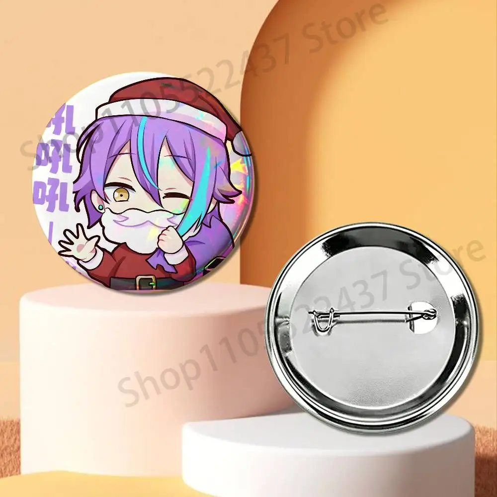 P-Project S-Sekai K-Kamishiro Rui Round Pins Cartoon Brooches Stylish Ornament Badge for Backpack Accessorys Gifts