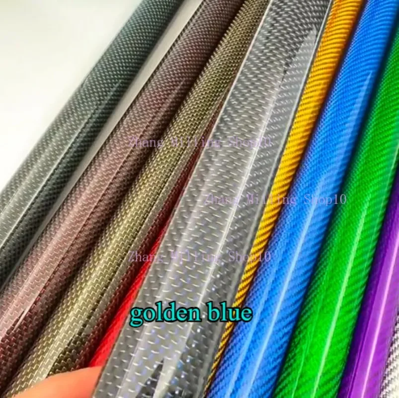 3K Colorful Full Carbon Fiber Tube 1000mm In Red Orange Blue Green Silver And Purple For RC Underwater Drones, Bike,Tripods