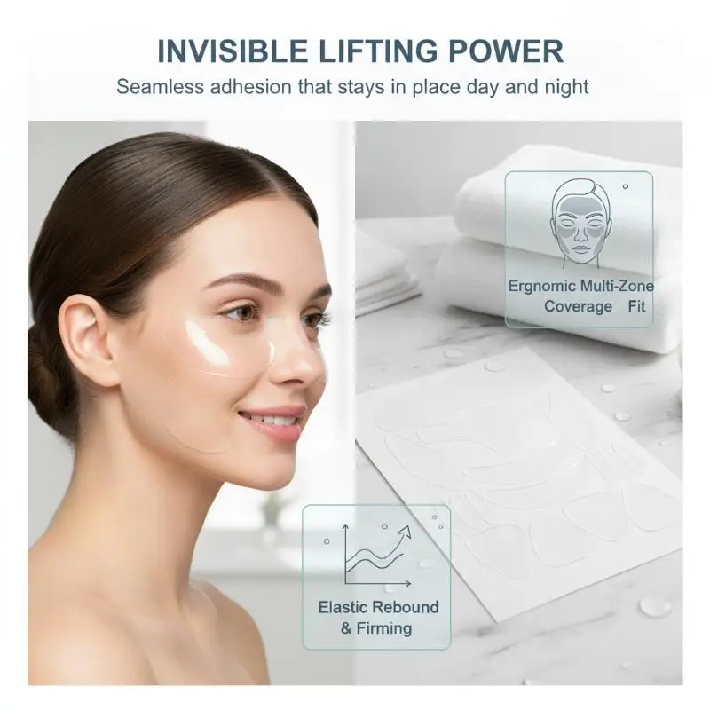 160Pcs Painless Invisible Nasolabial Fold Patches Remove Forehead Fine Wrinkle Stickers for Beauty Gift