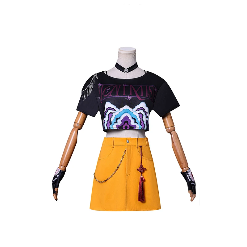 

Demon Hunters Mira Cosplay Costume K-Pop Mira Cosplay Anime Cosplay Outfit Accessories Stage Performance Party Role Play Uniform