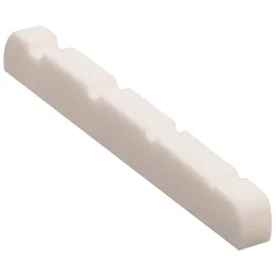 Pre-slotted Flat Bottom Bone Bass Nut for 4 String PB Precision Bass Jazz Bass, 38x3.5x5/4.5mm