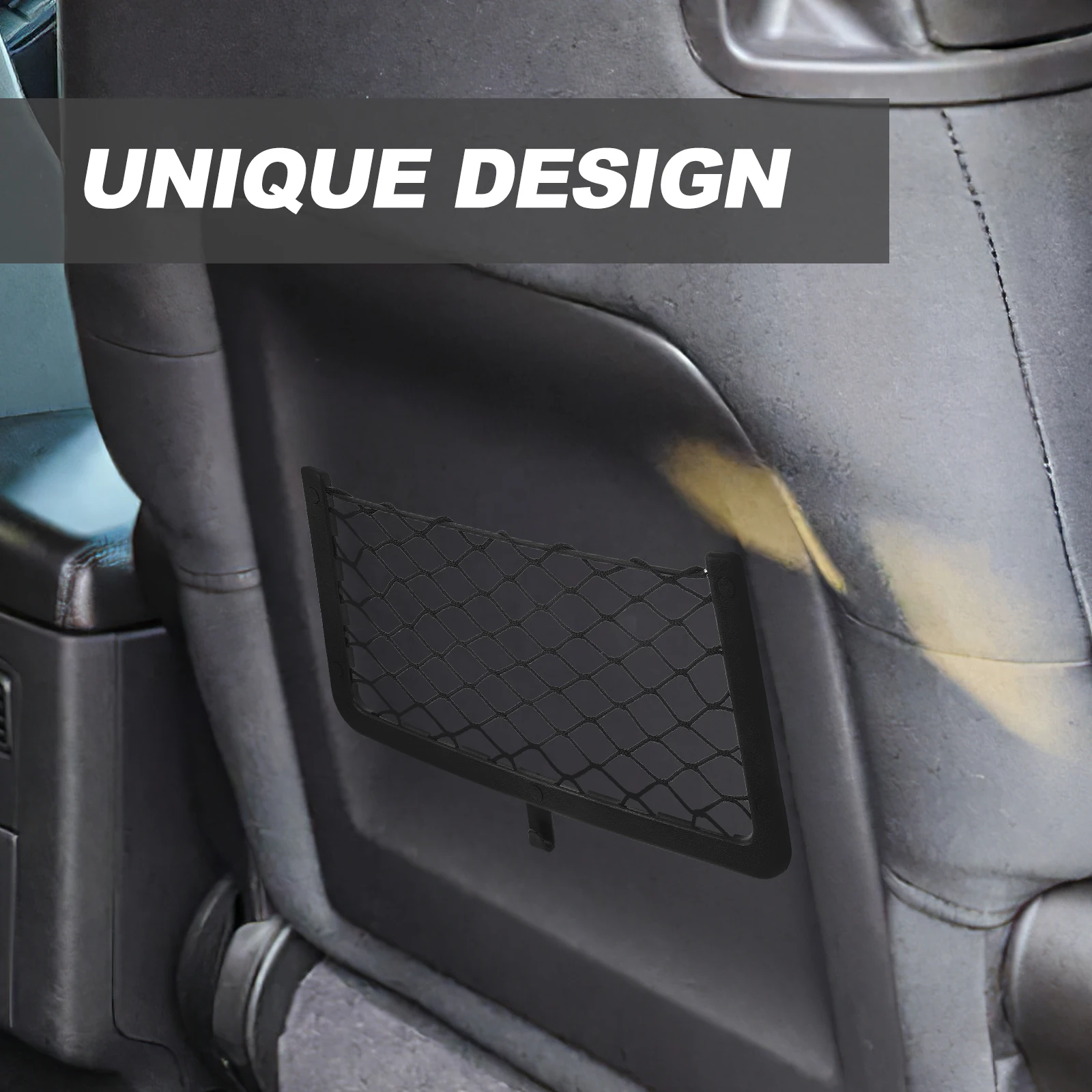 

36x18cm ABS Trunk Organizer Car Storage Bag Cargo Mesh Pocket Hook SUV RV Boat Car Cargo Net Storage Solution