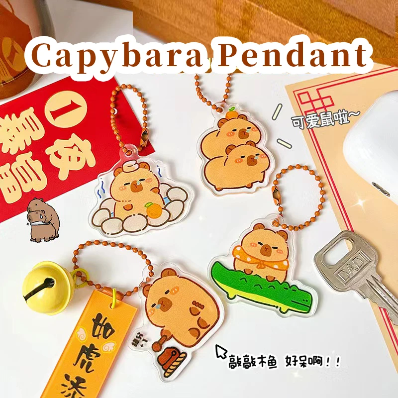 cute things kawaii stationery Bag Pendant Children Birthday christmas Gift cute capybara Keychain Pendant Pencil case decoration