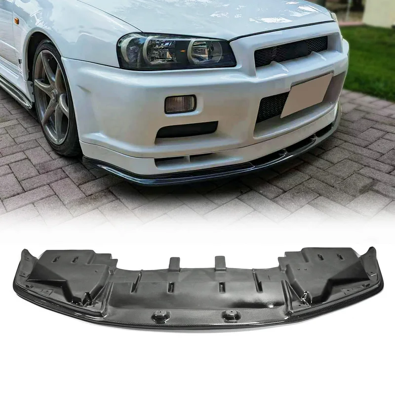 

OEM Standard FRP Fiber Glass / Carbon fiber For Skyline R34 GTR OEM Front Bumper Bottom Lip with undertray