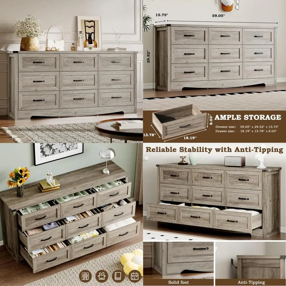 

Современный двухъярусный журнальный столик из массива дуба середины века с ящиками и открытой полкой для гостиной