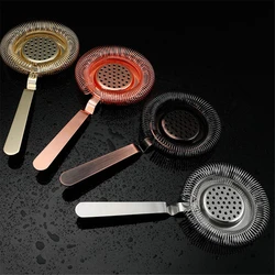 Professional stainless steel European Hawthorne Sprung Cocktail Strainer Ice Separator Net Leaker Bar Deluxe Strainer Bar Tools