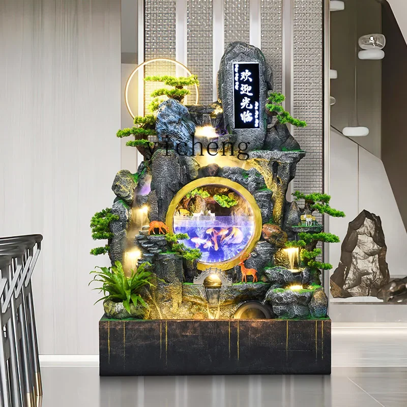 Zz large alpine rockery flowing water villa outdoor feng shui living room courtyard decoration modern creative ornament