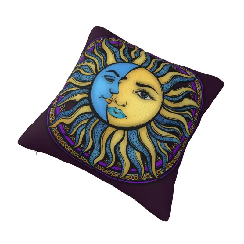 Custom Sun And Moon Hippie Nordic Throw Pillow Cover Sofa Cushion