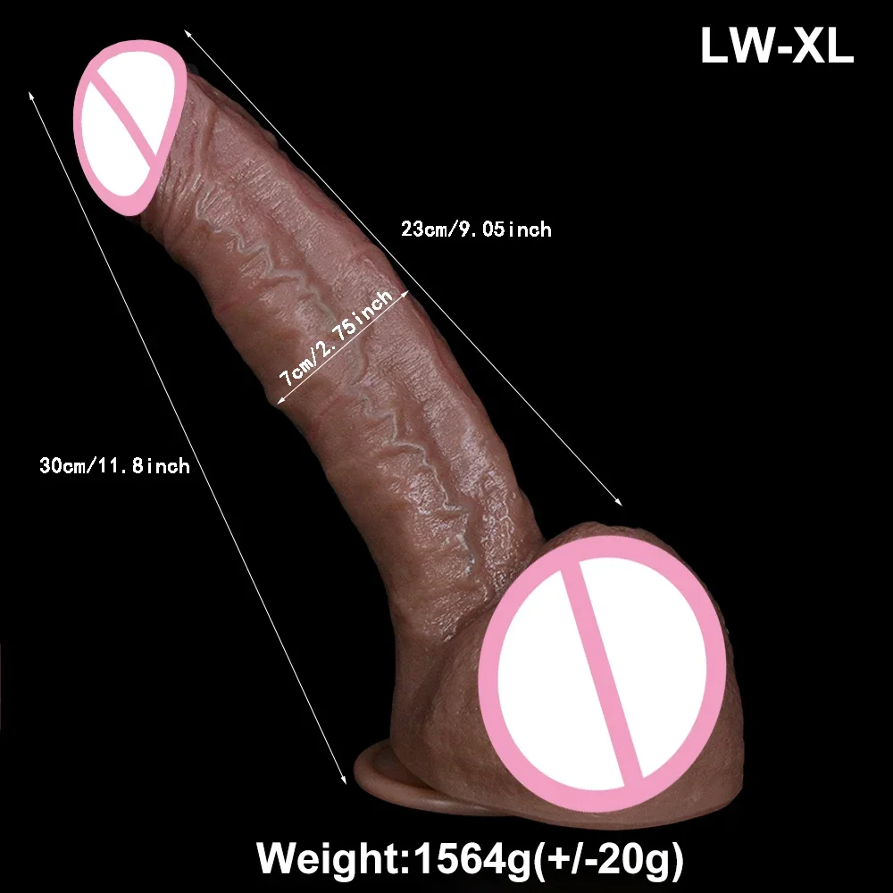 Advanced Realistic Soft Huge Adult Dildo Double Silicone Big Flesh Masturbators Penis Man Woman Anal Sex Toy Suction Cup Dick