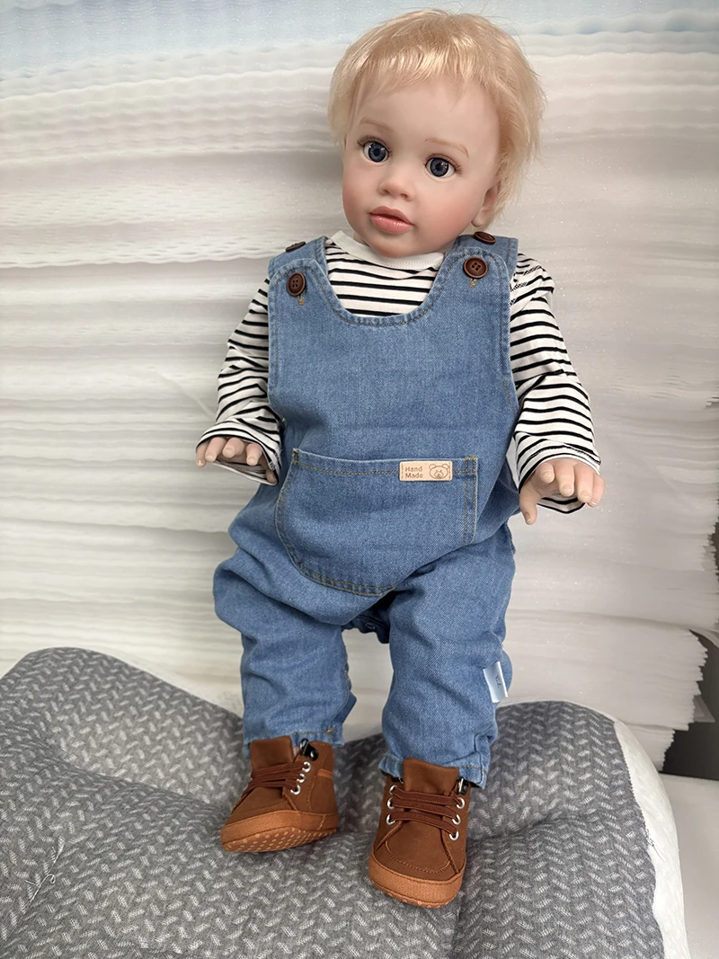 26Inch Huge Size Baby Already FinishedToddler Baby Girl Reborn Pippa Lifelike Soft Touch Body with 3D Skin Implantation Hair
