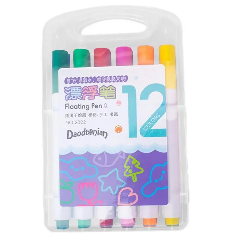 

Floating Drawing Pens 4 Colors Magical Floating Ink Pens Mess-Free Reusable Markers For Kids To Create Art On Water Painting