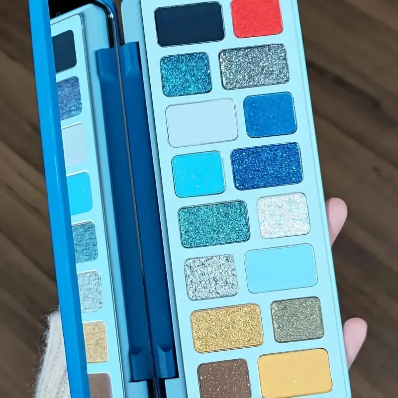 لوحة ظلال عيون غير لامعة ومرئية مكونة من 16 لونًا، لوحة ظلال عيون مقاومة للماء ومضادة للتعرق #4