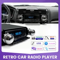 Reproductor multimedia retro, radio retro, reproductor BT de coche antiguo, puede adaptarse al antiguo Ford, Mercedes-Benz, etc., con USBAUX.