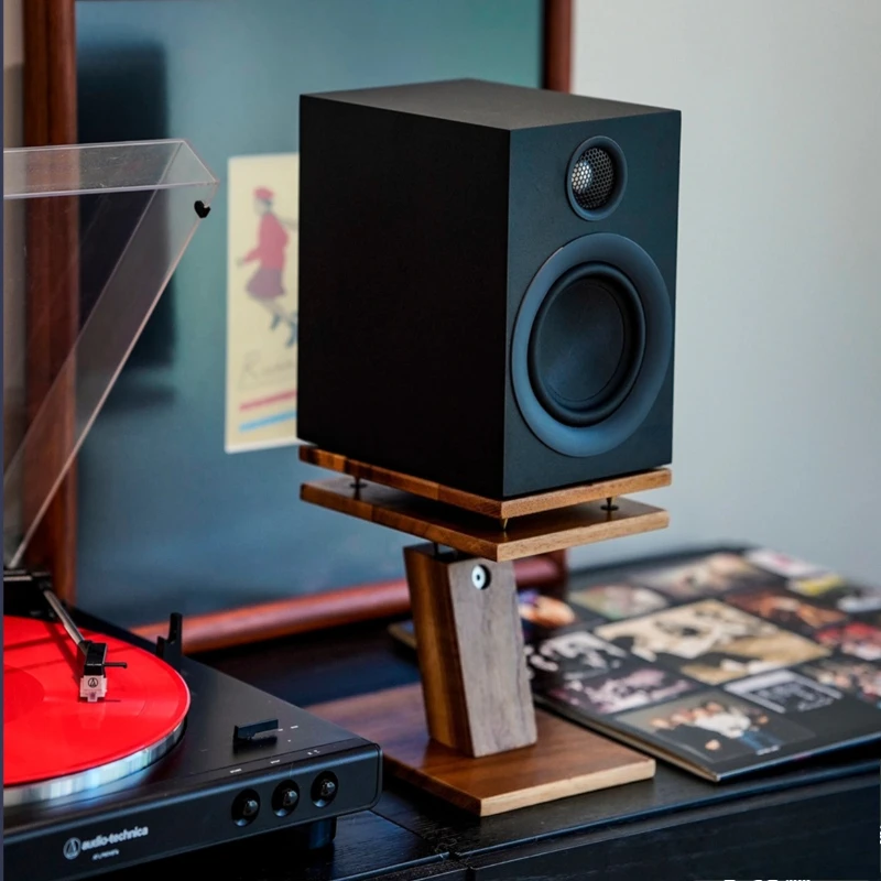 無垢材デスクトップスピーカースタンド高さ調節可能なモニターH - Music Stand Folding のレビューと価格