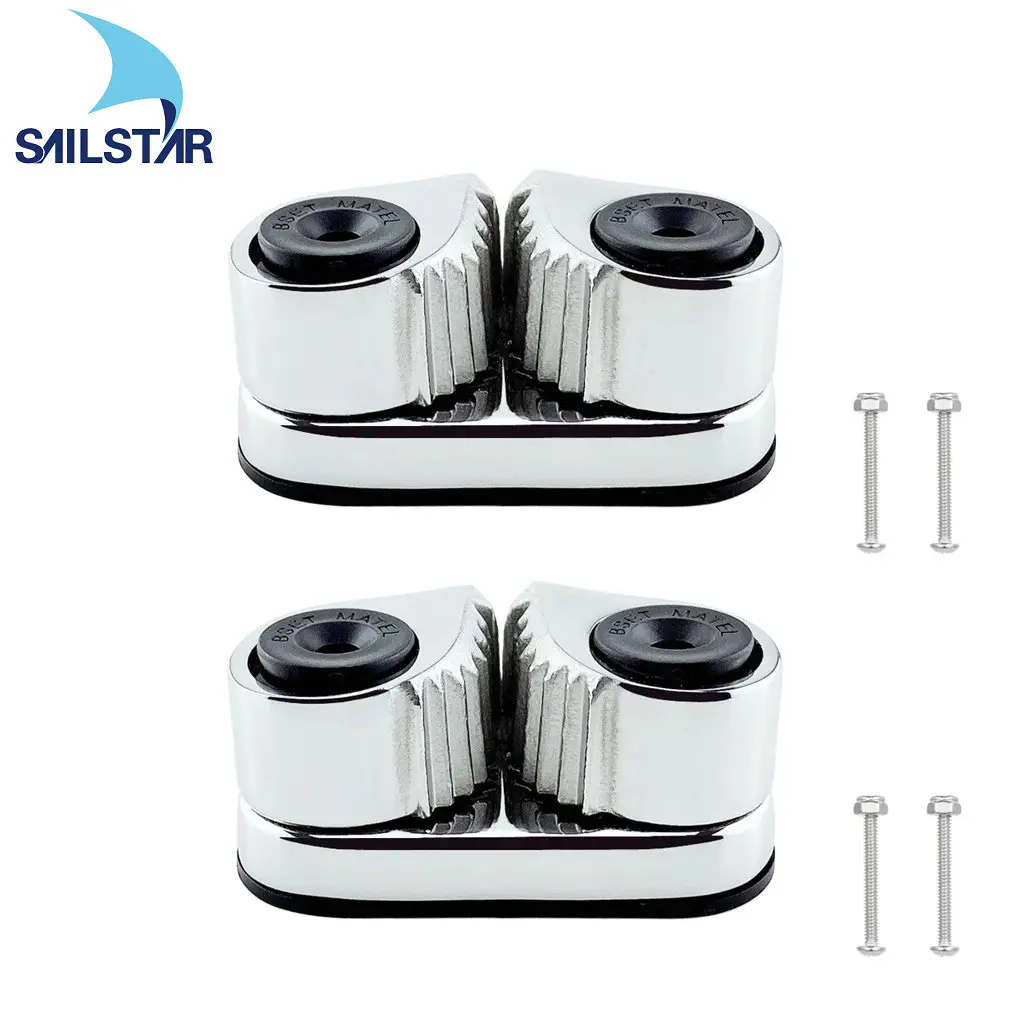 316 Stainless Steel Marine Boat Equipment 2 Row Matic Ball Bearing Cam Cleat Pilates Sailboat Fast Entry Wire Rope Fairlead