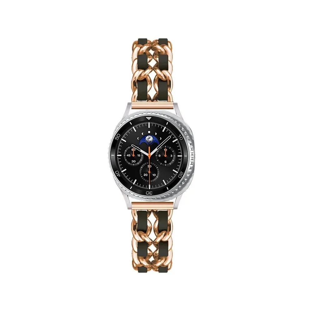Pulseira de metal de aço inoxidável para samsung galaxy watch 8 40mm 44mm clássico 46mm pulseira para samsung galaxy watch ultra 2025 cinto