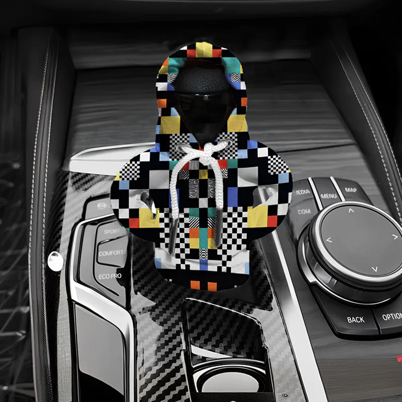 Mosaic gear cover Dust-proof car decoration  Personality creative and interesting gear handle cover Protection gear lever cover