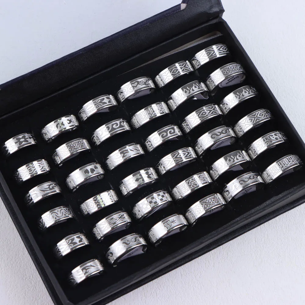 10 teile/los Großhandel Mode Einfache Edelstahl Ring Für Männer Frauen Schöne Trendy Punk Schmuck Vintage Geburtstag Party Geschenke