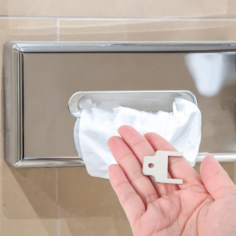 

8pcs Paper Towel Dispenser Key Metal Universal Toilet Roll Holder Key Compact Lock For Schools