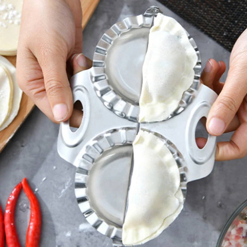 BEAU-Stainless Steel Dumpling Mould Double-Headed Dumpling Maker Household Dumplings Maker Jiaozi Making Tools