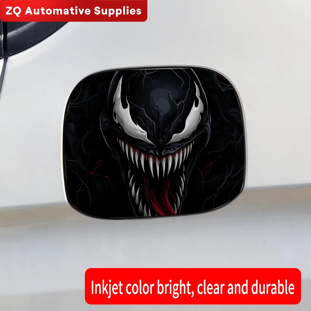 Venom Car Pull Fuel Tank Stickers Funny Auto Waterproof Sunscreen Stickers Pull Fuel Consumption Decals Car Exterior Accessorie