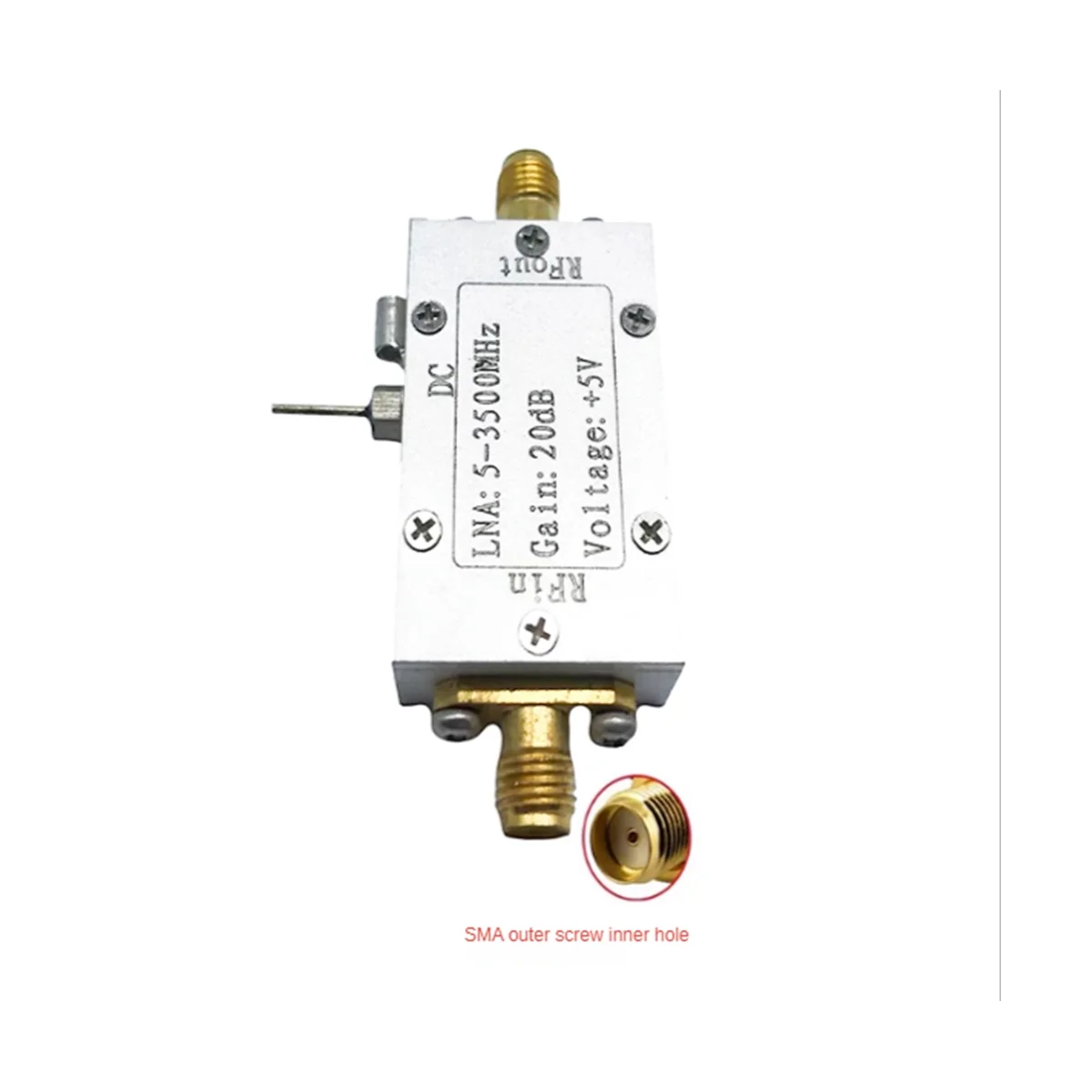 Rf Wideband Low Noise Amplifier 5-3500Mhz Gain 20Db High Frequency Amplifier