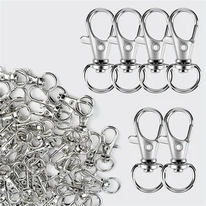 5/20/50/100Pièces Crochets pour porte-clés Attaches pivotantes Crochet à pression Pince de homard Fermoir pour porte-clés Bijoux bricolage (32mm) 10 meilleurs porte-clés à fermoir homard en vente - No 9