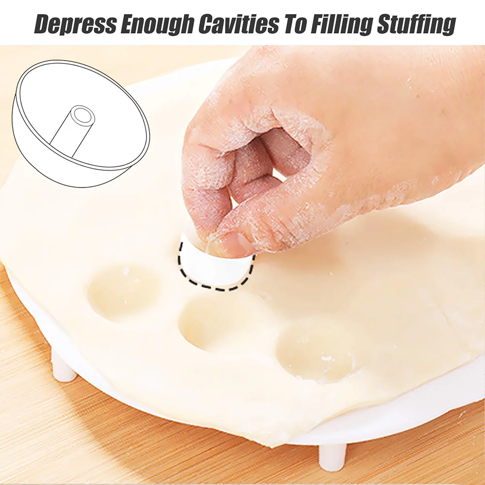 Russian Ravioli Maker Mould 19 Holes  Food Grade Plastic Durable Easy Clean Pelmeni  Pierogi Maker With Stuffing Spoon BPA Free